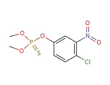 Molecular Structure of 5826-76-6 ((4-chloro-3-nitro-phenoxy)-dimethoxy-sulfanylidene-phosphorane)