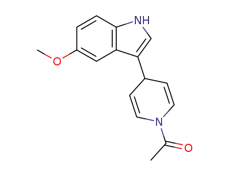 Molecular Structure of 30030-80-9 (3-(1-acetyl-1,4-dihydro-4-pyridyl)-5-methoxy-1H-indole)