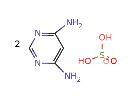 Molecular Structure of 77709-02-5 (4,6-DIAMINOPYRIMIDINE HEMISULFATE, MONOHYDRATE, 98)