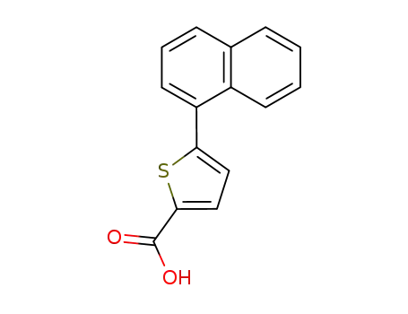 Molecular Structure of 58256-10-3 (5-(1-NAPHTHYL)THIOPHENE-2-CARBOXYLIC ACID)
