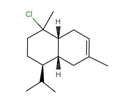 Molecular Structure of 122305-06-0 (7-chloro-10-isopropyl-3,7-dimethylbicyclo<4.4.0>dec-3-ene)