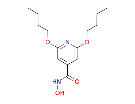 Molecular Structure of 57803-71-1 (2,6-Dibutoxy-4-pyridinecarbohydroximic acid)