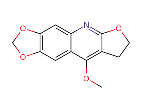 Molecular Structure of 94521-55-8 (9-methoxy-7,8-dihydro-[1,3]dioxolo[4,5-<i>g</i>]furo[2,3-<i>b</i>]quinoline)