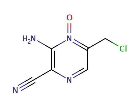 Molecular Structure of 58091-59-1 (2-amino-6-(chloromethyl)-3-cyano-1-oxo-1,2-dihydropyrazin-1-ium)