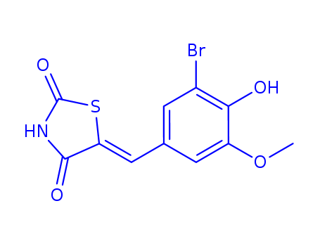 (5E)-5-(3-bromo-4-hydroxy-5-methoxybenzylidene)-1,3-thiazolidine-2,4-dione(SALTDATA: FREE)