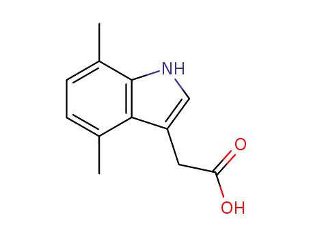 Molecular Structure of 6306-14-5 (Indole-3-acetic acid, 4,7-dimethyl- (7CI,8CI))