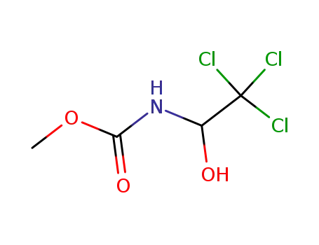 Molecular Structure of 41368-71-2 ((2,2,2-trichloro-1-hydroxy-ethyl)-carbamic acid methyl ester)