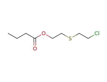Molecular Structure of 6321-44-4 (2-[(2-chloroethyl)sulfanyl]ethyl butanoate)