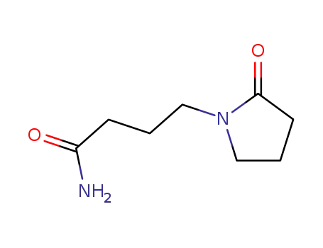 Molecular Structure of 6739-79-3 (2-OXO-1-PYRROLIDINEBUTYRAMIDE)