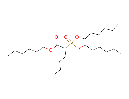 Molecular Structure of 6316-12-7 (hexyl 2-[bis(hexyloxy)phosphoryl]hexanoate)