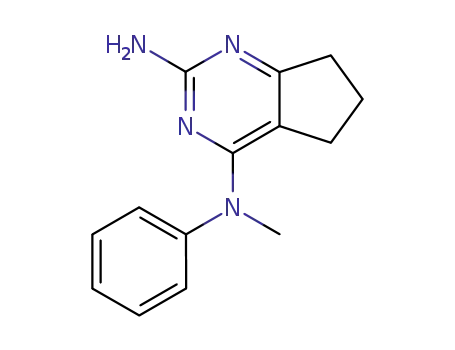 Molecular Structure of 6318-02-1 (N~4~-methyl-N~4~-phenyl-6,7-dihydro-5H-cyclopenta[d]pyrimidine-2,4-diamine)