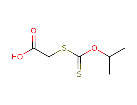 Molecular Structure of 6317-19-7 (2-propan-2-yloxycarbothioylsulfanylacetic acid)