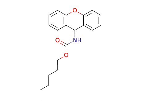 Molecular Structure of 6320-58-7 (hexyl 9H-xanthen-9-ylcarbamate)