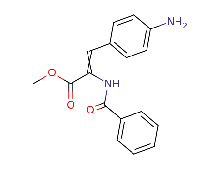 Molecular Structure of 6313-93-5 (methyl 3-(4-aminophenyl)-2-benzamido-prop-2-enoate)
