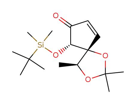 1,3-Dioxaspiro[4.4]non-8-en-7-one,
6-[[(1,1-dimethylethyl)dimethylsilyl]oxy]-2,2,4-trimethyl-, (4S,5R,6S)-