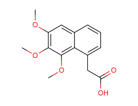 Molecular Structure of 672919-42-5 (2-(6,7,8-TriMethoxynaphthalen-1-yl)acetic acid)