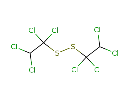 Molecular Structure of 6303-20-4 (1,1,2,2-tetrachloro-1-[(1,1,2,2-tetrachloroethyl)disulfanyl]ethane)