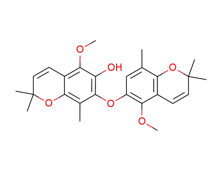 Molecular Structure of 67349-39-7 (5-Methoxy-7-[(5-methoxy-2,2,8-trimethyl-2H-1-benzopyran-6-yl)oxy]-2,2,8-trimethyl-2H-1-benzopyran-6-ol)