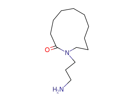 Molecular Structure of 67370-80-3 (1-(3-Aminopropyl)azacycloundecan-2-one)