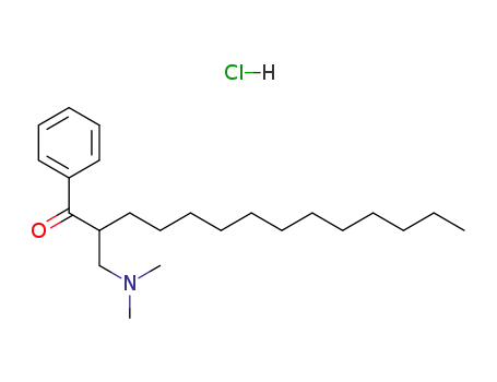 Molecular Structure of 6306-64-5 (2-[(dimethylamino)methyl]-1-phenyltetradecan-1-one)