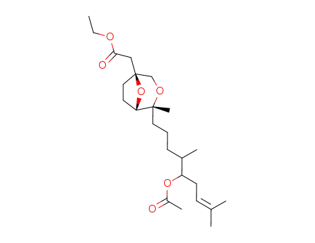 3,8-Dioxabicyclo[3.2.1]octane-1-acetic acid,
4-[5-(acetyloxy)-4,8-dimethyl-7-nonenyl]-4-methyl-, ethyl ester