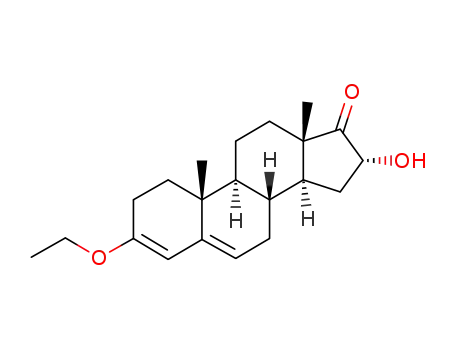 Molecular Structure of 97296-32-7 (16α-Hydroxy-3-ethoxy-androstadien-(3,5)-on-(17))