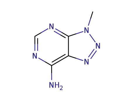 Molecular Structure of 6312-55-6 (3H-1,2,3-Triazolo[4,5-d]pyrimidin-7-amine, 3-methyl- (9CI))