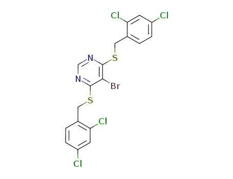 5-Bromo-4,6-bis{[(2,4-dichlorophenyl)methyl]sulfanyl}pyrimidine