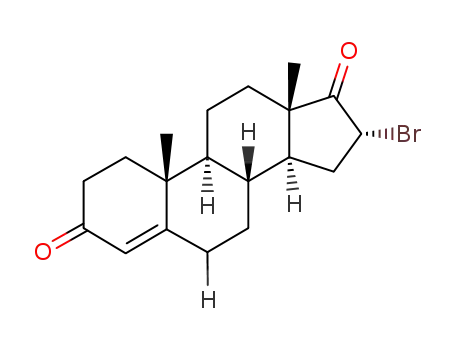 Molecular Structure of 61145-69-5 (16α-bromo-4-androstene-3,17-dione)