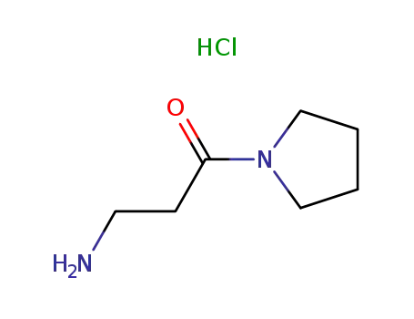 Molecular Structure of 670253-59-5 (3-AMINO-1-PYRROLIDIN-1-YL-PROPAN-1-ONE HCL)