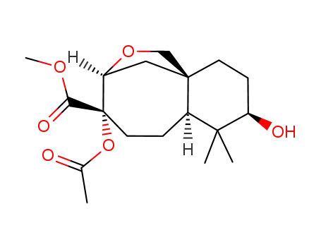 (1R,4R,6S,9S,10S)-9-Acetoxy-4-hydroxy-5,5-dimethyl-11-oxa-tricyclo[8.2.1.0<sup>1,6</sup>]tridecane-9-carboxylic acid methyl ester