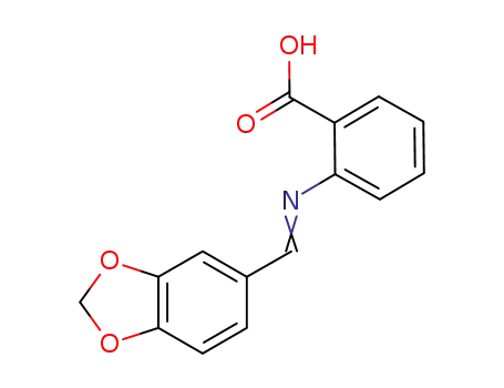 2-{[(E)-1,3-benzodioxol-5-ylmethylidene]amino}benzoic acid