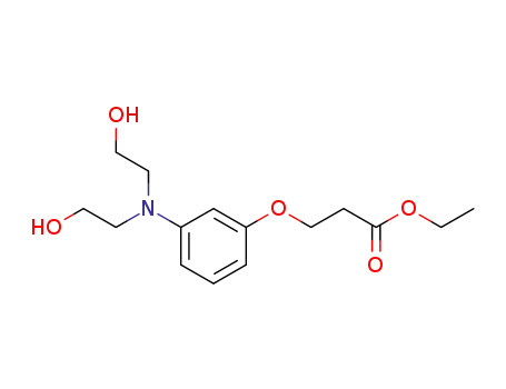 Molecular Structure of 6304-00-3 (ethyl 3-{3-[bis(2-hydroxyethyl)amino]phenoxy}propanoate)