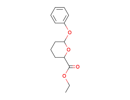 Molecular Structure of 6302-50-7 (ethyl 6-phenoxyoxane-2-carboxylate)