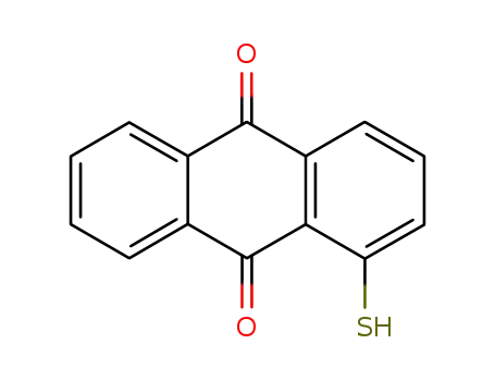 Molecular Structure of 6338-09-6 (1-Mercaptoanthraquinone)