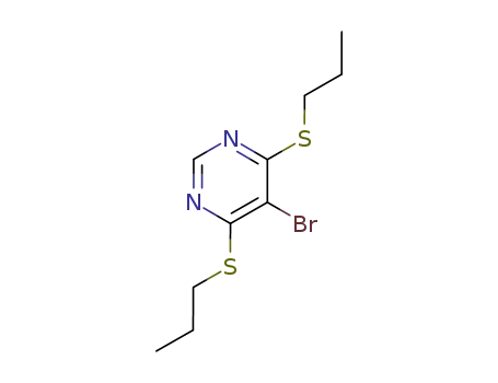 Molecular Structure of 6310-03-8 (5-bromo-4,6-bis(propylsulfanyl)pyrimidine)