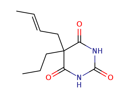 2,4,6(1H,3H,5H)-Pyrimidinetrione,5-(2-buten-1-yl)-5-propyl- cas  6306-18-9