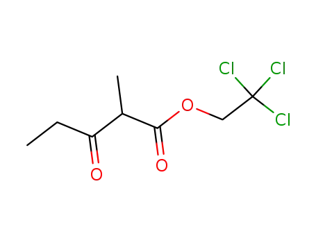 Molecular Structure of 58547-16-3 (2-Methyl-3-oxo-pentanoic acid 2,2,2-trichloro-ethyl ester)