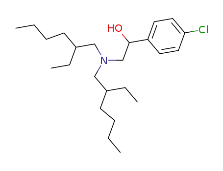 Molecular Structure of 6313-12-8 (2-(bis(2-ethylhexyl)amino)-1-(4-chlorophenyl)ethanol)
