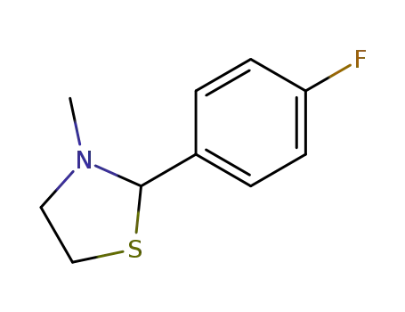 Molecular Structure of 67189-31-5 (2-(4-fluorophenyl)-3-methyl-1,3-thiazolidine)
