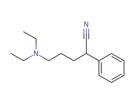 Molecular Structure of 6315-33-9 (5-diethylamino-2-phenyl-pentanenitrile)
