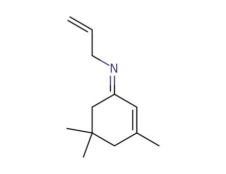 Molecular Structure of 6302-40-5 (3,5,5-trimethyl-N-prop-2-enyl-cyclohex-2-en-1-imine)