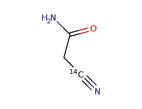 Molecular Structure of 55390-83-5 (2-CYANOACETAMIDE, [CYANO-14C])
