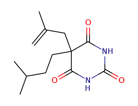 Molecular Structure of 67051-31-4 (5-Isopentyl-5-(2-methyl-2-propenyl)barbituric acid)