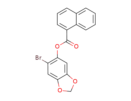 Molecular Structure of 6316-28-5 (6-bromo-1,3-benzodioxol-5-yl naphthalene-1-carboxylate)