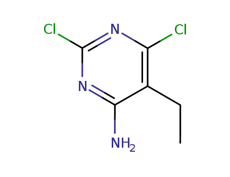 Molecular Structure of 81316-68-9 (4-PYRIMIDINAMINE, 2,6-DICHLORO-5-ETHYL-)
