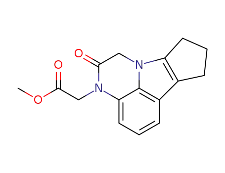 Molecular Structure of 67799-29-5 (methyl (2-oxo-1,2,8,9-tetrahydro-3H,7H-cyclopenta[4,5]pyrrolo[1,2,3-de]quinoxalin-3-yl)acetate)