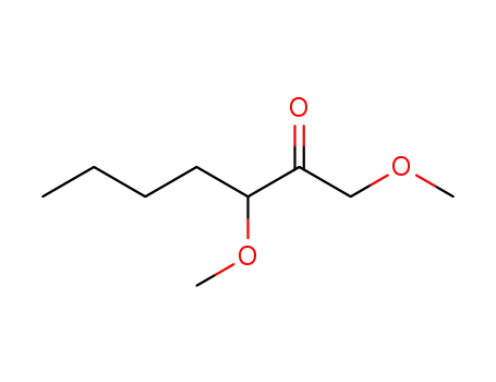 Molecular Structure of 130895-67-9 (2-Heptanone, 1,3-dimethoxy-)