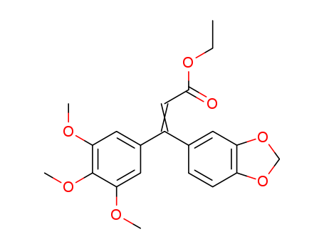 2-Propenoicacid, 3-(1,3-benzodioxol-5-yl)-3-(3,4,5-trimethoxyphenyl)-, ethyl ester cas  6327-55-5