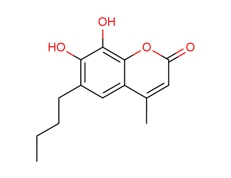 2H-1-Benzopyran-2-one,6-butyl-7,8-dihydroxy-4-methyl- cas  6345-70-6